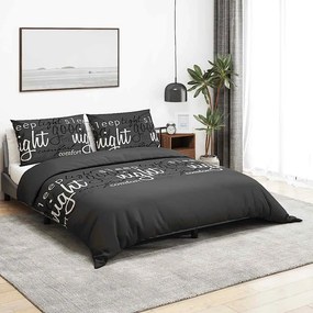 vidaXL Σετ Παπλωματοθήκης Μαύρο και Λευκό 240x220 εκ. Βαμβακερό
