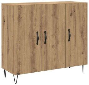 vidaXL Πλαϊνό γραφείο artisan δρυς 90 x 34 x 80 εκ. Επεξεργασμένο ξύλο