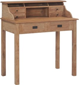 vidaXL Γραφείο 90 x 50 x 100 εκ. από Μασίφ Ξύλο Teak