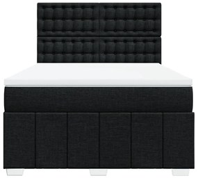 vidaXL Κρεβάτι Boxspring με Στρώμα Μαύρο 160x200 εκ. Υφασμάτινο