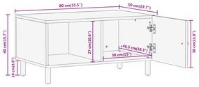 ΤΡΑΠΕΖΑΚΙ ΣΑΛΟΝΙΟΥ 80 X 50 X 40 ΕΚ. ΑΠΟ ΜΑΣΙΦ ΞΥΛΟ ΜΑΝΓΚΟ 356895