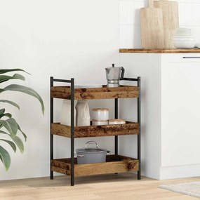 vidaXL Τρόλεϊ Κουζίνας Παλιού Ξύλου 50x30x70 εκ. Επεξεργασμένο Ξύλο