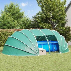 vidaXL Σκηνή πισίνας τύπου θόλου 538 x 440 x 204 εκ. Θαλασσί