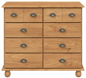 vidaXL Κουτί με Συρτάρια 'ASKIM' Καφέ μέλι 91x40x79 εκ. Συμπαγές Ξύλο Πεύκου