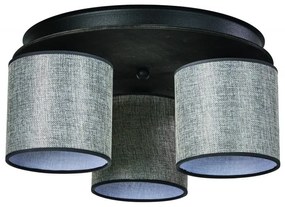 Arkolight Μοντέρνο Φωτιστικό Οροφής Τρίφωτο Φ40xY20cm Σκούρο Γκρι-Γκρι 2420-4/3