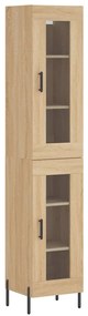vidaXL Μπουφές Sonoma δρυς 34,5 x 34 x 180 εκ. από Επεξεργασμένο Ξύλο