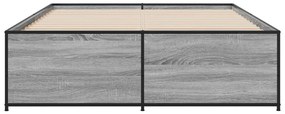 vidaXL Πλαίσιο Κρεβατιού Γκρι Sonoma 120x200 εκ. Επεξ. Ξύλο &amp; Μέταλλο