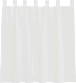 vidaXL Κουρτίνες Voile με βρόχους 2 τεμάχια Λευκό 140x140 cm