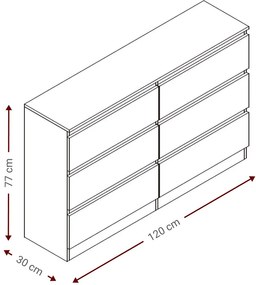 Συρταριέρα Juniper 6S Lite-Leuko
