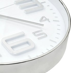 vidaXL Ρολόι Τοίχου Ασημί 30 εκ.