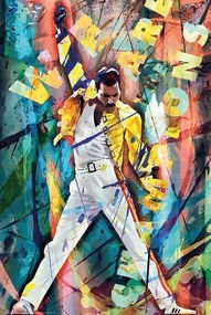 Αφίσα Cubistic portrait of a singer