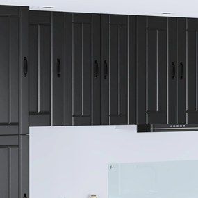 vidaXL Ντουλάπα Τοίχου LUCCA 2 τμχ. Μαύρο Επεξεργασμένο Ξύλο