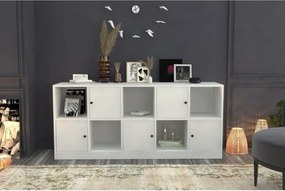 Stewehome Κονσόλα με ράφι και ντουλάπι Λευκό 160x40x72 cm
