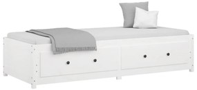vidaXL Κρεβάτι ημέρας χωρίς στρώμα Λευκό 75x190 cm Στερεό ξύλο πεύκο