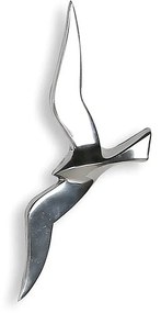 Διακοσμητικό ArteLibre Πουλί Ασημί Αλουμίνιο 14x34cm