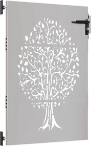 vidaXL Πύλη Κήπου 85 x 125 cm Ατσάλι με Επικάλυψη Πούδρας Κλειδώσιμο