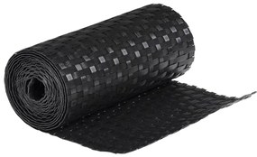 vidaXL Διαχωριστικά Βεράντας 5 τεμ. Μαύρο 255x19 εκ. Συνθετικό Ρατάν