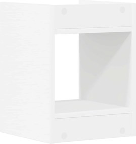 vidaXL Βάση φυτών με ράφι 2 pcs Λευκός 30 x 30 x 40 cm