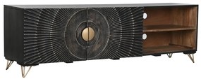 Τηλεόραση Home ESPRIT Μαύρο Μέταλλο Ξύλο από Μάνγκο 160 x 40 x 50 cm