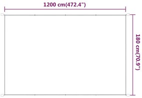 vidaXL Τέντα Κάθετη Ανοιχτό Πράσινο 180 x 1200 εκ. από Ύφασμα Oxford