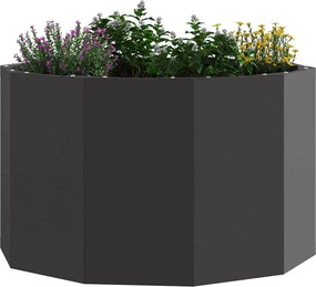 vidaXL Γλάστρα Μαύρο 60 x 60 x 35 cm Ατσάλι