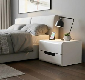 Κομοδίνο Columbia-Λευκό - Μαύρο