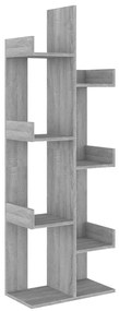 vidaXL Βιβλιοθήκη Γκρι Sonoma 48x25,5x140 εκ. από Επεξεργασμένο Ξύλο