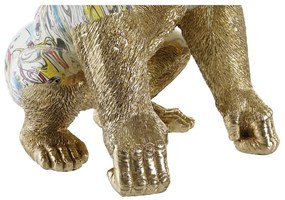 Διακοσμητική Φιγούρα DKD Home Decor 28,5 x 26,5 x 41 cm Χρυσό Πολύχρωμο Γορίλας