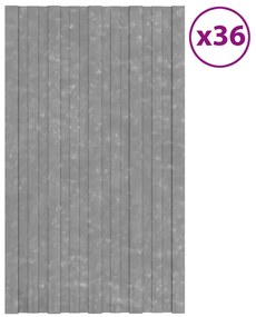 vidaXL Πάνελ Οροφής 36 τεμ. Ασημί 80 x 45 εκ. από Γαλβανιζέ Ατσάλι