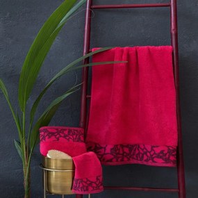 Πετσέτα Gem Ruby Red Nima Προσώπου 50x90cm 100% Βαμβάκι