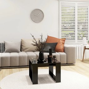 Τραπέζι Βοηθητικό Μαύρο 50 x 50 x 35 εκ. από Επεξεργ. Ξύλο