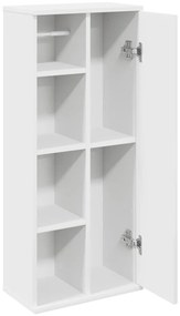 vidaXL Ντουλάπι μπάνιου με θήκη για ρολά Λευκό 39x22x90 cm