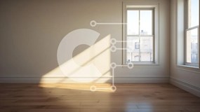 Intra Συλλεκτικό Ξύλινο Παζλ Plywood  4mm - Άδειο λευκό δωμάτιο με ξύλινο πάτωμα και παράθυρα Σε Ξύλινο Κουτί - Διαστάσεις Puzzle: 10x10 cm – 25 κομμάτια