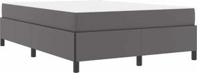 vidaXL Σκελετός Κρεβατιού με στρώμα Γκρι 140 x 200 cm ύφασμα