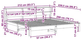 ΣΚΕΛΕΤΟΣ ΚΡΕΒ. ΧΩΡΙΣ ΣΤΡΩΜΑ ΛΕΥΚΟ 200X200 ΕΚ ΜΑΣΙΦ ΠΕΥΚΟ 3309726