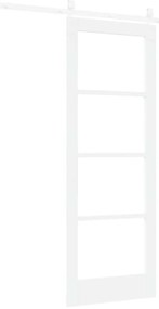 vidaXL Ολισθητή Πόρτα Λευκό 73.5 x 198.5 εκ. Ξύλο και μέταλλο