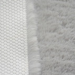 Γούνινο Χαλί (100x160) New Plan Puffy FC6 Light Grey