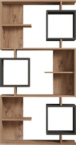 Βιβλιοθήκη Πεύκο Atlantic / Ανθρακί ICARDI 90x24,6x171,9