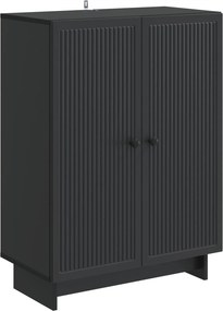vidaXL Πλαϊνό γραφείο Μαύρο 66 x 34,5 x 90 εκ Επεξεργασμένο Ξύλο