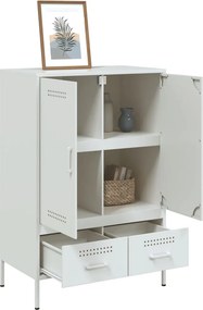 vidaXL Ντουλάπι Λευκό 68x39x101,5 εκ. από Χάλυβα