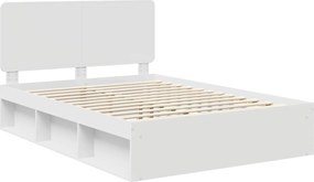 vidaXL Σκελετός Κρεβατιού Λευκό 140 x 200 cm Στερεά ξυλεία πεύκου