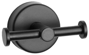 Άγκιστρο Μπάνιου Moderno 222255 Διπλό Black Mat Karag Stainless Steel