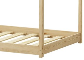 Κρεβάτι παιδικό Nino τύπου Montessori ξύλο πεύκου φυσικό 90x190 εκ. 90x190x140 εκ.