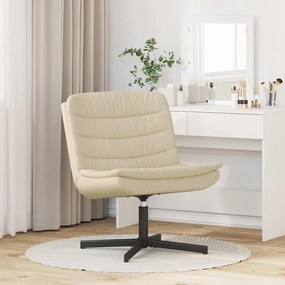 vidaXL Περιστρεφόμενη καρέκλα Κρεμ 63 x 75 x 76 εκ ύφασμα