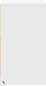 vidaXL Κομοδίνο με Φώτα LED Λευκό από Επεξεργασμένο ξύλο