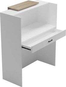 Γραφείο reception Zowel pakoworld με led λευκό - sonoma 90x40x110εκ