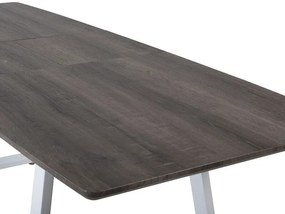 Τραπέζι Dallas 172, Άσπρο, Γκρι, 75x85x160cm, 42 kg, Επιμήκυνση, Ινοσανίδες μέσης πυκνότητας, Μέταλλο | Epipla1.gr