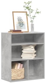 vidaXL Βιβλιοθήκη Γκρι του Σκυροδέματος 60x30x71,5 εκ. Επεξ. Ξύλο