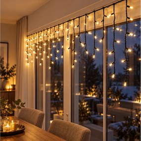 ΣΥΡΜΆΤΙΝΑ &amp; PVC ΛΑΜΠΆΚΙΑ LED ICICLE LIGHTS 180LED WW