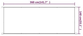 Τέντα Κάθετη Τερακότα 140 x 360 εκ. από Ύφασμα Oxford - Κόκκινο